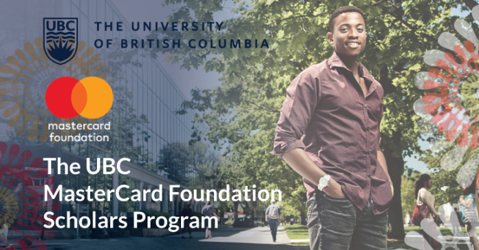 University Of British Columbia Mastercard Foundation Scholars Program 